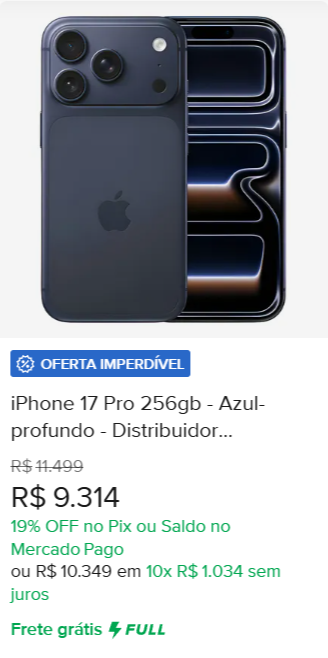 IPHONE 17 PRO 256GB, IPHONE 17 PRO AZUL PROFUNDO