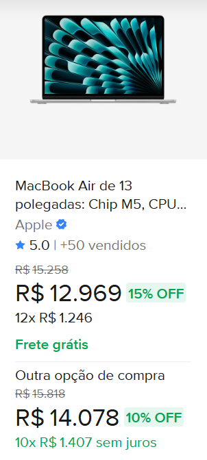 MACBOOK PRO 14 POLEGADAS APPLE M5 PRO CHIP COM 18