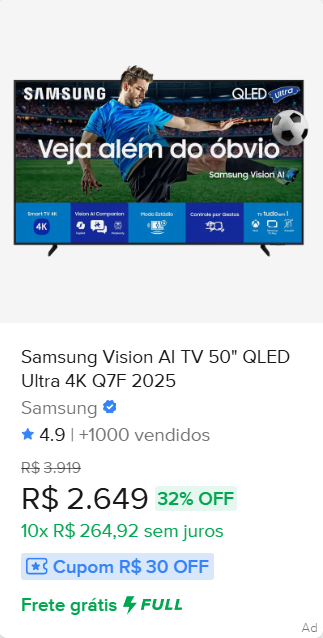 TV SMART, TV SAMSUNG 50